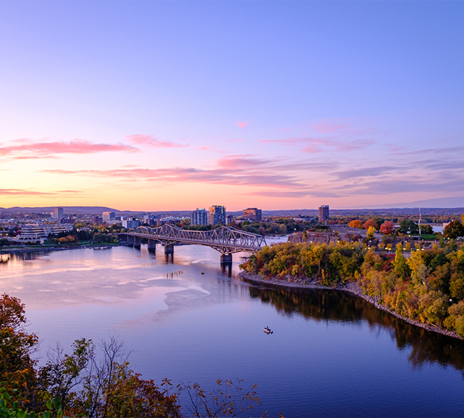 View Of Ottawa River At Sunset