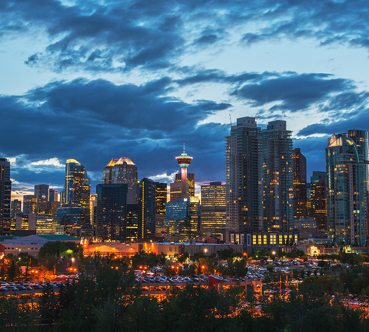 Calgary, Calgary at night, city, cityscape, Alberta