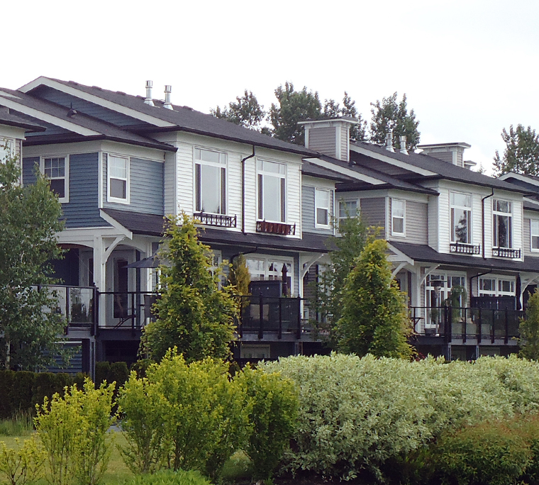 Townhouses in suburban Vancouver