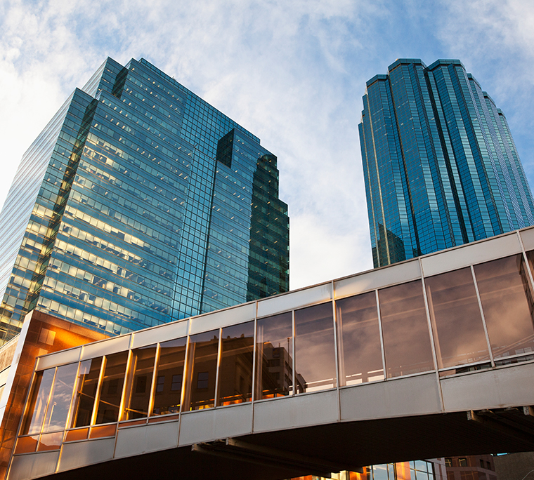 Office towers in downtown Edmonton