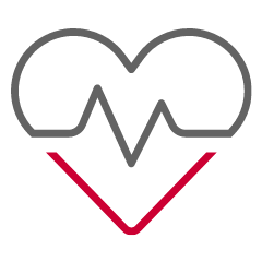 Heart with pulse line icon