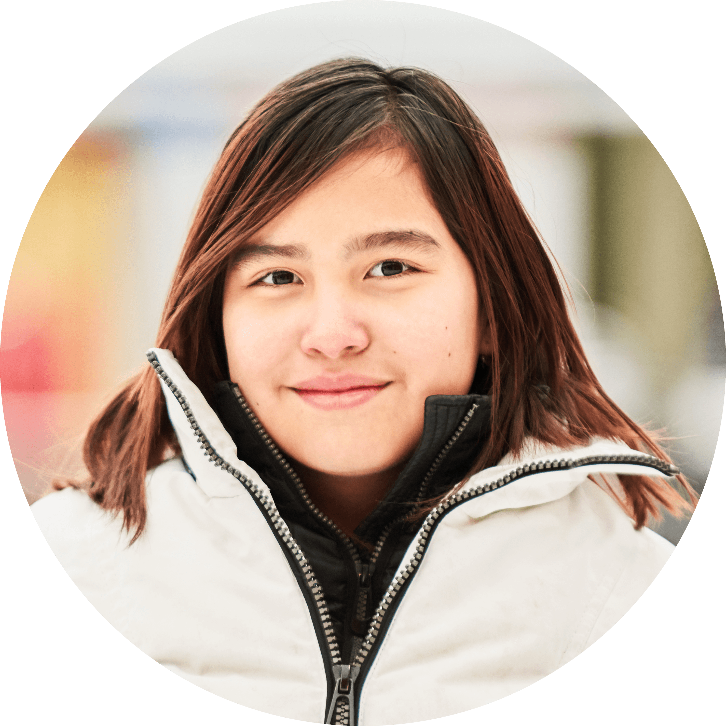 Close up view of Indigenous youth